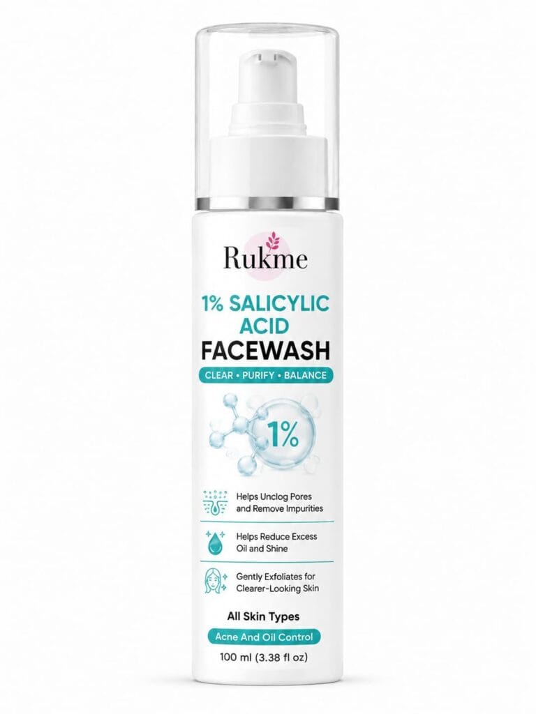 Rukme 1% Salicylic Acid Facewash, 100 ml main image